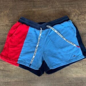 Tommy Hilfiger Womens Color Block Drawstring Sweat Shorts (S)